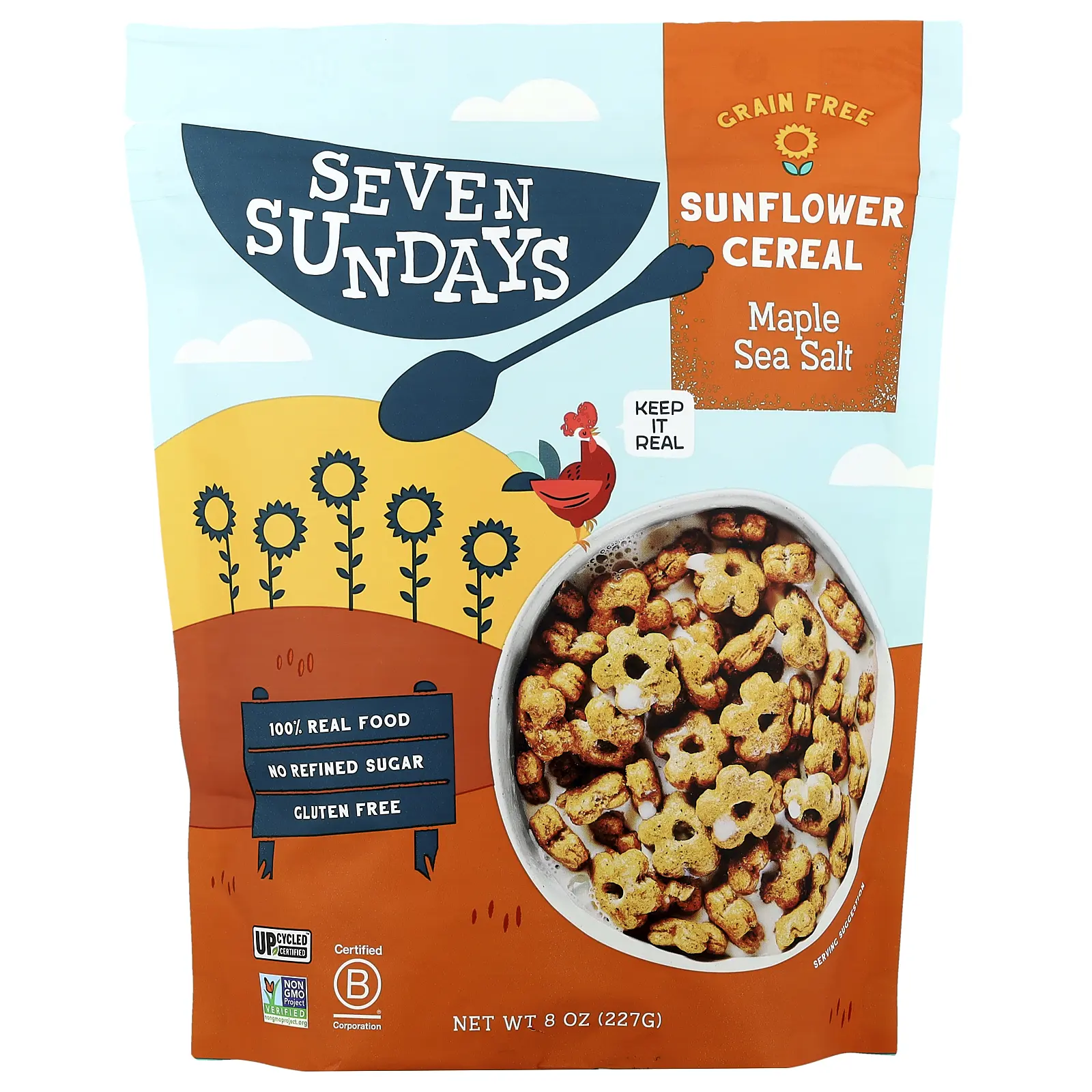Seven Sundays Sunflower Cereal, Maple Sea Salt, 8 oz (227 g) Seven Sundays Sunflower Cereal, Maple Sea Salt, 8 oz (227 g)