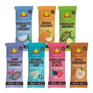 Amrita High Protein Bars Pack -12g Plant-Based Protein 10g Fiber Nut-Free Allergen-Friendly