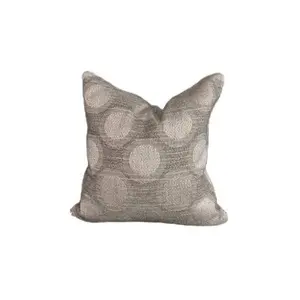 Gray Circle Throw Pillow
