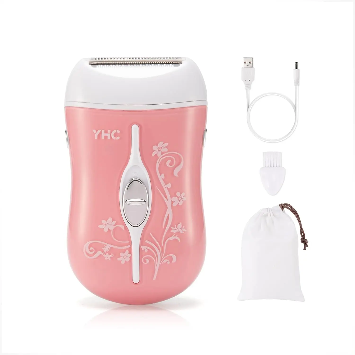 Women's Electric Razor - Cordless Rechargeable Shaver with Rechargeable Battery, Hypoallergenic Foil for Legs & Body, Detachable Head, Ergonomic Palm-Size Travel Size Design for Smooth Dry Gentle Skin Shaving, Ergonomic Design, Hair, Portable, Smooth Dry,