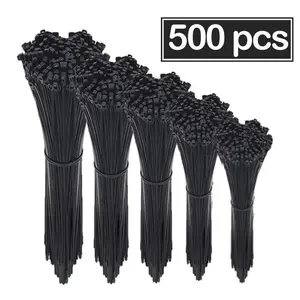 Zip Ties, 500pcs/pack Cable Ties, Heavy Duty Plastic Wire Ties, Multi-purpose Home Straps for Summer