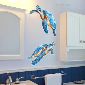 Luminous Sea Turtle Wall Sticker (20x30 Cm), Ocean Life Night Glow Decorative Decal for Living Room & Bedroom Walls, Decoration Sticker