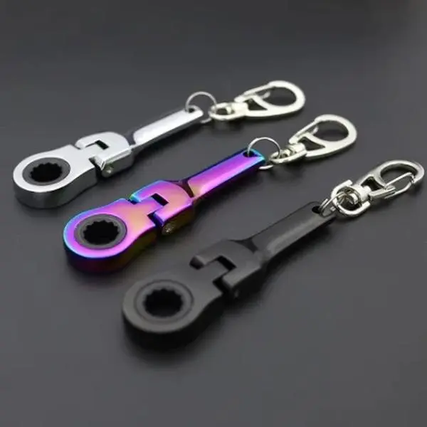 The 10MM Ratcheting Keychain - Compact Durable Steel Keychain with Real Ratcheting Action for Small Jobs - Pocket-Sized & Keyring-Ready