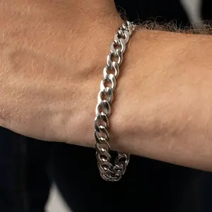 5mm Cuban Link Bracelet for Men,Polished Stainless Steel Bracelet,Cuban Chain Bracelet 20cm 22cm