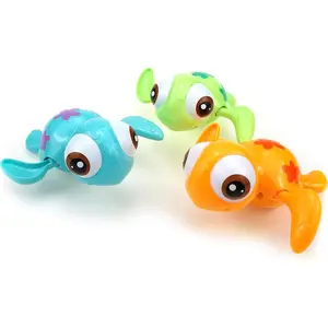 Wind-up Swimming Sea Turtles Bath Toy, No Battery Mold-Free Anti-Rust Interactive Toy for Kids 18M+ (3pcs)
