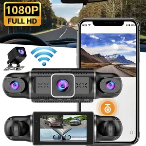 【FathersDayGift】4CH Dash Cam 1080P Front Rear Inside 360° Car Camera Full Coverage Night Vision Loop Recording G-Sensor Parking Mode Plug & Play Vehicle Recorder,summervibes