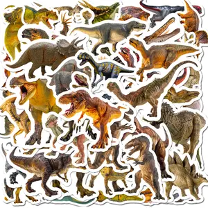 50 Dinosaur Stickers Roll for Water Bottles, Laptops, Suitcases, Skateboards, Notebooks, DIY Easter Gifts, Decorative Dinosaur Stickers