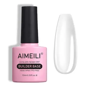 AIMEILI Clear Building Nail Gel Hema Free Builder Base for Nail Repair Nails Extension Nail Strengthen