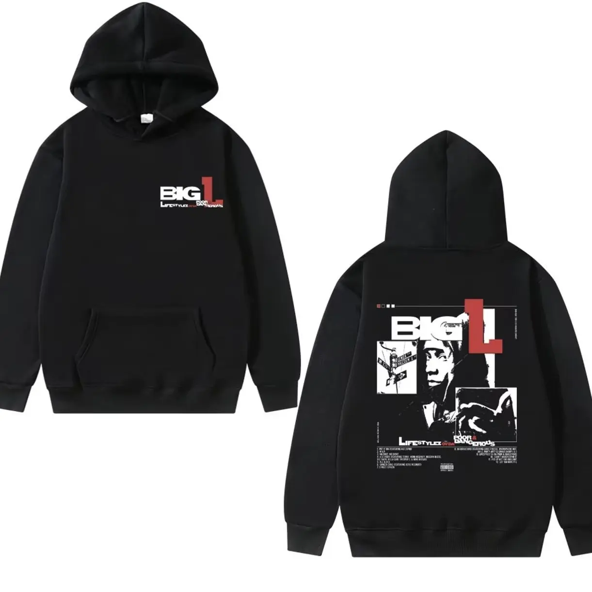 Rapper The Notorious Big L Lifestylez of The Poor and Dangerous Hoodie Biggie Smalls Pullover Men's Hip Hop  Hoodies F