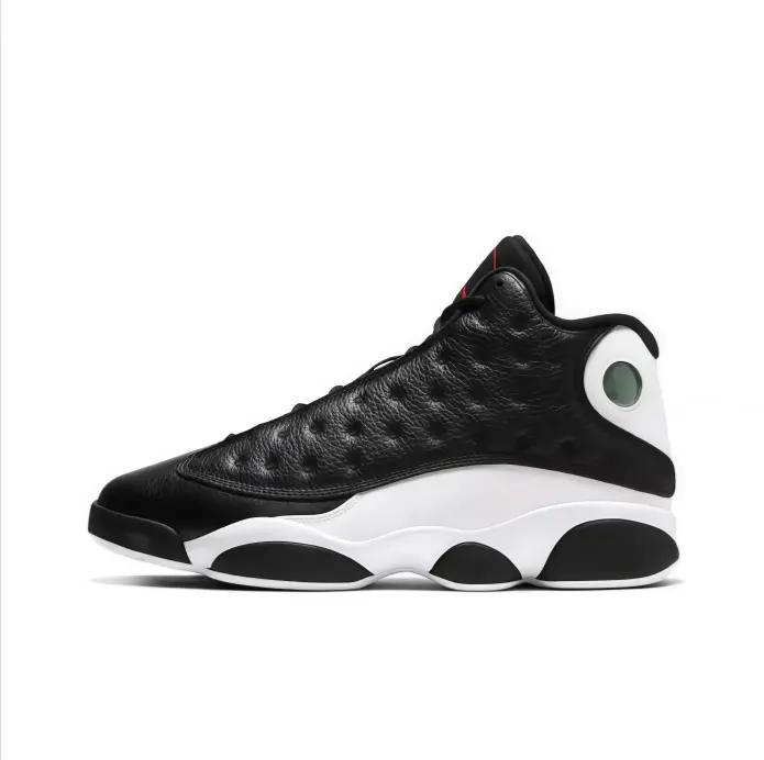 High top leather basketball sneakers black white upper pebbled leather padded ankle support street style matching shock absorption sole casual daily wear breathable unisex fashion footwear