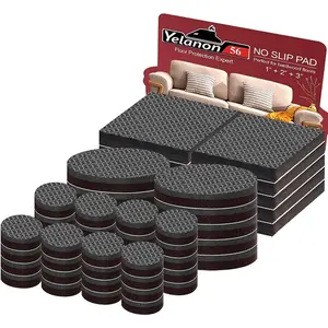 Non Furniture Pads -56 pcs(1+2)" Furniture Grippers, Non Skid Furniture Legs,Self, Anti Slide Furniture Protector for Keep Couch Stoppers