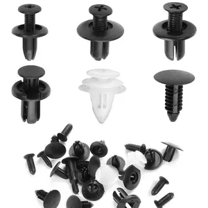 Car Rivet Bumper Clips Plastic Auto Push Pin Retainer Trim Clips Kit 6 Sizes Car Fastener Remover Screws Set for Vehicles -100 PCS