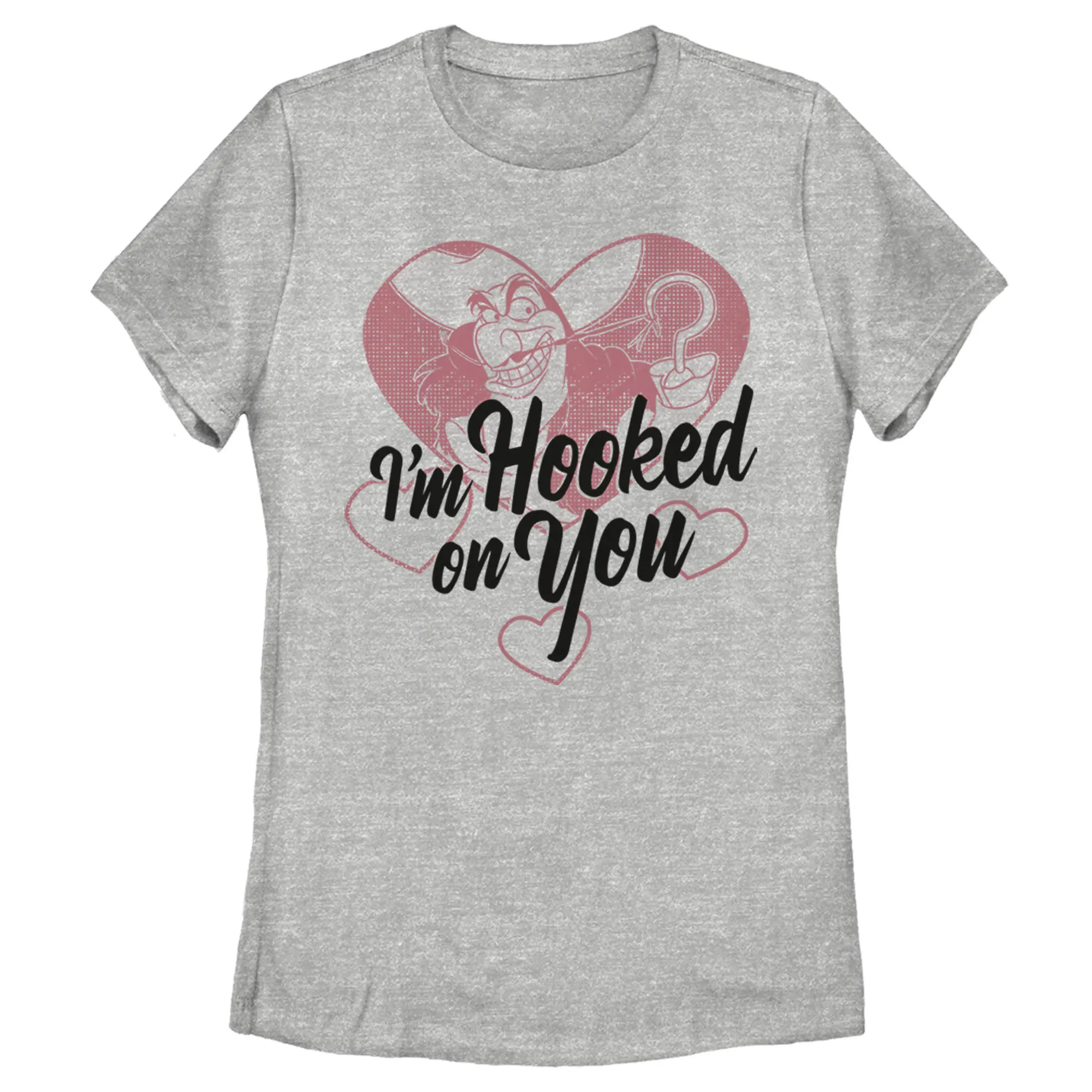 Women's Peter Pan Valentine's Day Captain Hook I'm Hooked on You T-Shirt