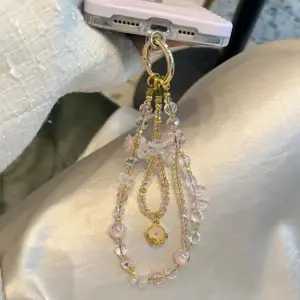 Cute Phone Chain, Fashionable Beaded Phone Lanyard, Phone Strap for Women & Girls, Mobile Phone Decoration Accessories