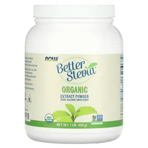 NOW Foods Better Stevia, Organic Extract Powder, 1 lb (454 g)