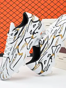 Men Women High-Top Professional Football Shoes, Anti-Slip Grip, Flyknit Wrap, Sporty Style, Real Grass/artificial Turf Training Match Use, Soccer Cleats, Football Field Boots