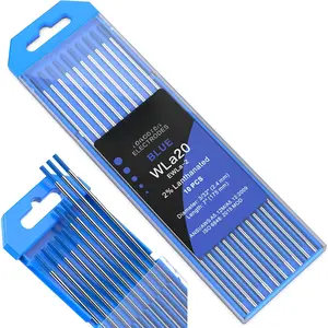 TIG Welding Tungsten Electrode 10 Pack 3/32" x 7" (Blue - 2% Lanthanum, WL20/EWLa-2) for AC/DC TIG Welding