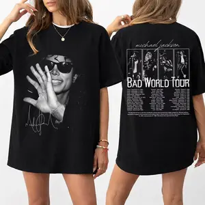 [FREESHIP] Michael Jackson Iconic Pop Star Vintage Graphic Tee Retro Casual Shirt #popstar #mjshirt #mjfans