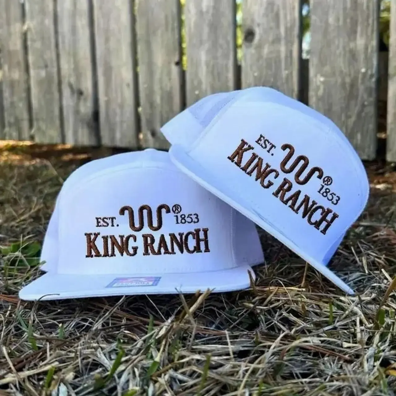 KING RANCH Trucker Hat | 7 Panel Snapback Cap, Camo Mesh Back Country Western Hat for Men