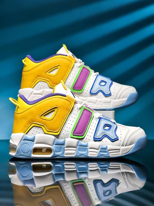 Unisex Fashion Casual Sports Shoes, Stylish Basketball Shoes, Shock Absorption Comfortable Shoes, Sizes 36-47, Men and Women