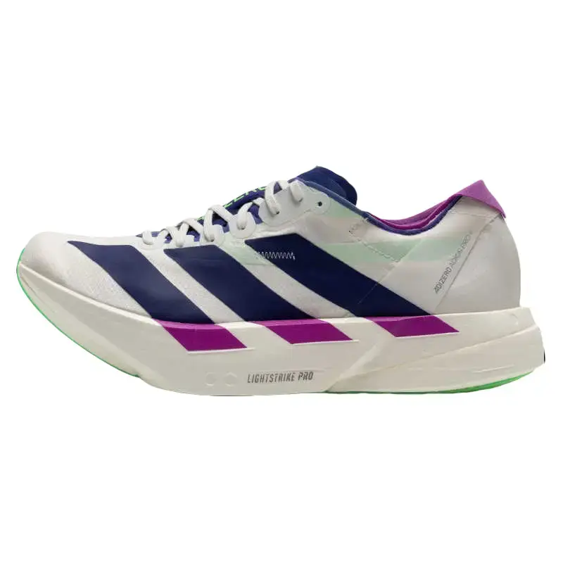 Adidas Adizero Adios Pro 4 'Core White Purple Lime Burst' Men's, Confident Traction, Explosive Energy Return