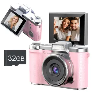 Digital camera, autofocus camera for photography, supports recording videos, comes with a 32GB card, 48 megapixel portable compact point and shoot digital camera, suitable for teenagers, adults, 8x zoom, multifunctional camera, Electronic Portable Camera