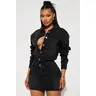Belleville Denim Mini Dress - Black