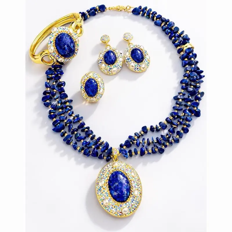Maite Jewelry.         REINA DEL LAPISLAZULI set de lujo