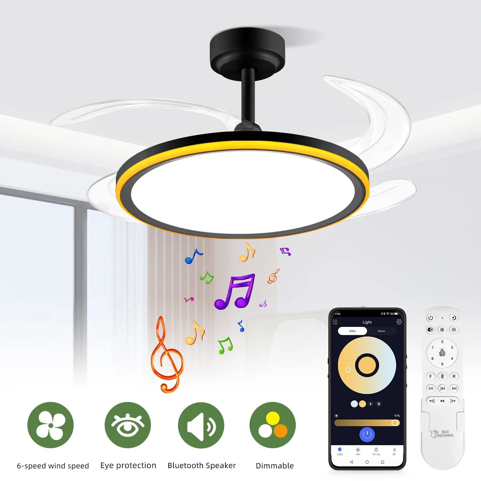 Black-Comfort Warm Light