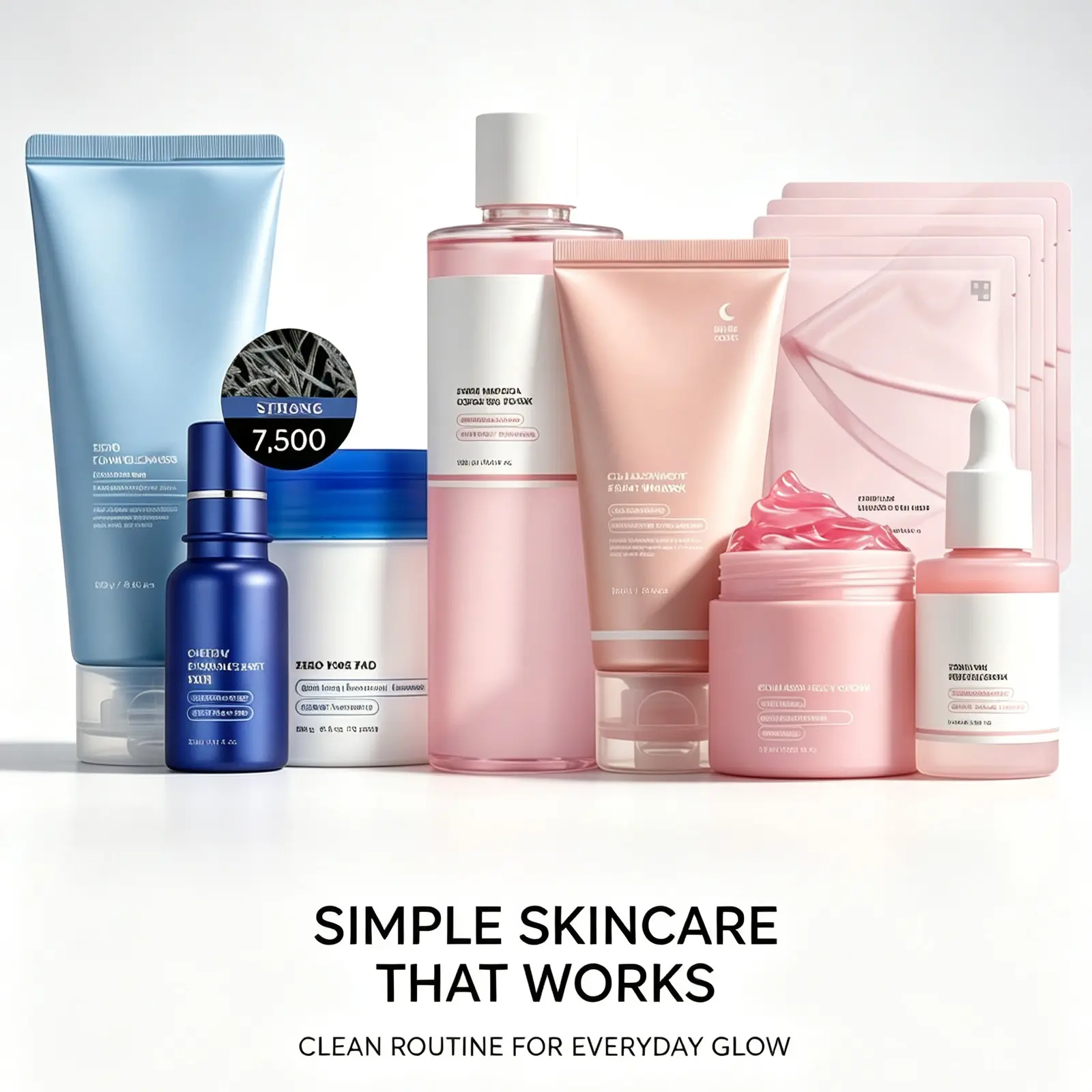 Glass Glow Skincare Set | 8-Piece Korean Skincare Routine for Hydration, Brightening & Gentle Skin Renewal