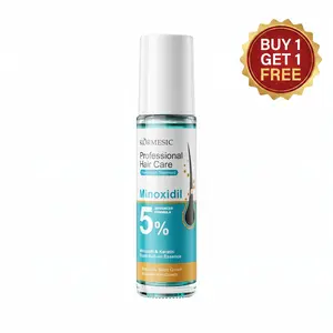 [BUY 1 GET 1 FREE] Advanced Hair Density Roll-On Serum | 5% Minoxidil &Keratin, 3% Rosemary,  | Scalp Serum for Reduced Hair Fall | Men & Women