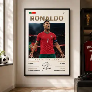 Cristiano Ronaldo Poster Print Unframed, Portugal World Cup 2026 Football Wall Art, CR7 Soccer Print, Bruno Leao Silva Gift