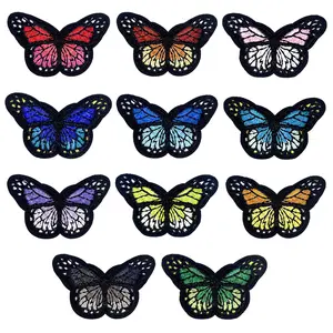 CY Iron On Patches 22PCS Butterfly Embroidered Applique Cute Fashion DIY Accessories for Turcker Hats Clothing Bags Jackets Backpacks