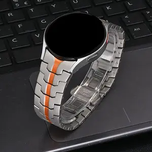 Stainless Steel Watch Band (Band Only), Fashionable Watch Band for Samsung Galaxy Watch FE 7 6 5 4 40mm 44mm 6 Classic 43mm 47mm Watch 5 Pro 45mm Smartwatch Strap Accessories