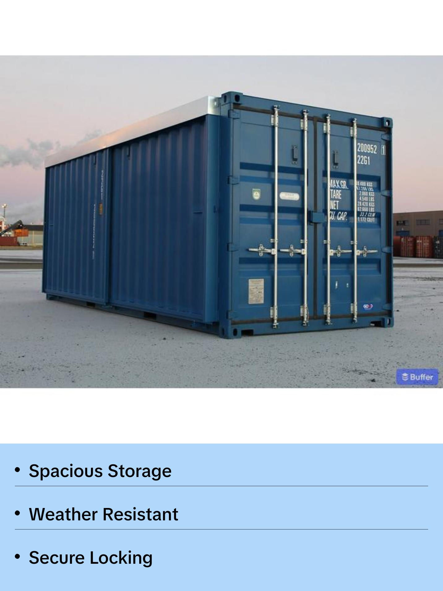 20′ Storage Container With Sliding Door – Durable and Secure Easy Access Storage 20′ Storage Container With Sliding Door – Durable and Secure Easy Access Storage