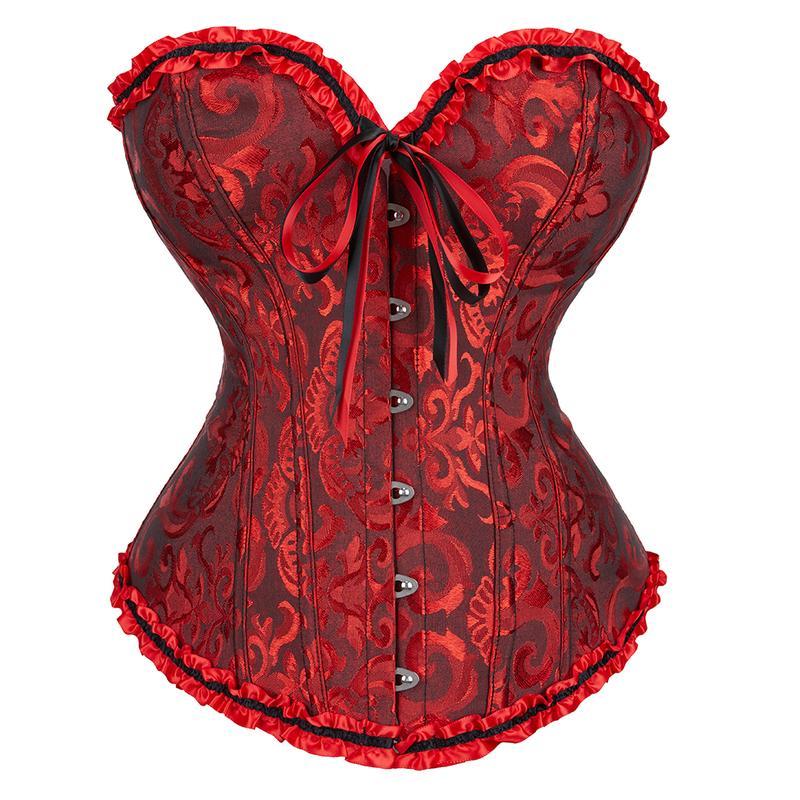 Renaissance Corset Women Plus Size Corset Lingerie Bustier Shapewear Tops Halloween Gothic Party Outfit 819-Q（gift）