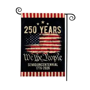 250 Years America Garden Flag 1776-2026, We The People 250th Anniversary USA Flag, Patriotic Outdoor Yard Banner, Independence Day 2026 House Garden Decor
