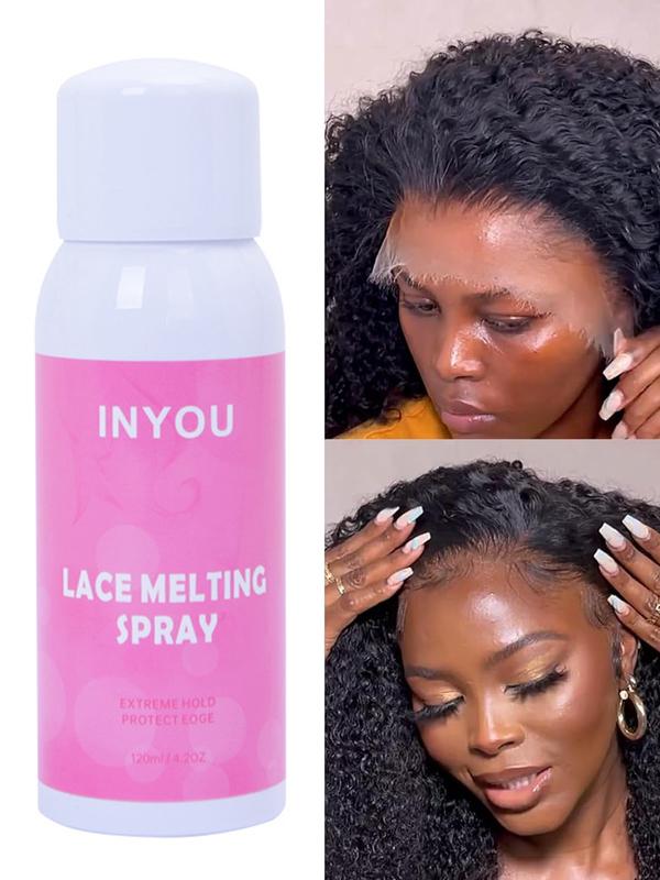 Lace Melting and Holding Spray Glue-Less Hair Adhesive for Wigs, Lace Bond Adhesive for Closure Wigs and Front Extensions, Strong Natural Finishing Hold with Control