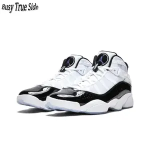 Black & White High-Top Basketball Sneakers with Purple Accents, Patent Leather & Mesh Upper, Classic Retro Design, Translucent Outsole, Iconic Footwear for Sports & Streetwear