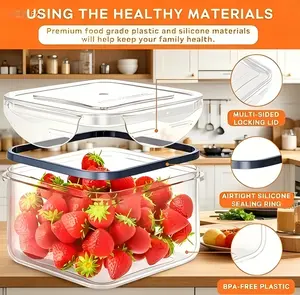 40-piece food storage set with airtight lids (20 containers & 20 lids). These plastic meal prep containers are stackable, 100% leakproof, microwave-safe, and ideal for kitchen organization, storage, and lunch use.