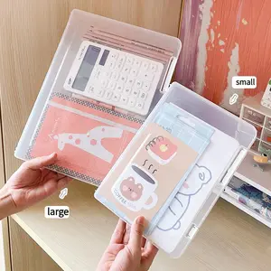 8/12 Piece Plastic Transparent Storage Box Set, File Organizer, Waterproof Dustproof Graduation Document Holder, Home School Office Supplies