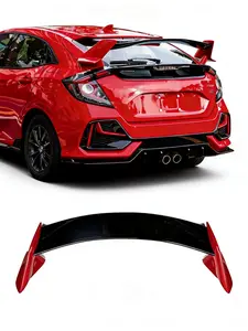 Type-R Style Rear Trunk Splitter For 2016-2021 Honda Civic Hatchback FK4 FK7 FK8 5DR Hatchback Rear Spoiler Trunk Lid Splitter Wing Air Deflector