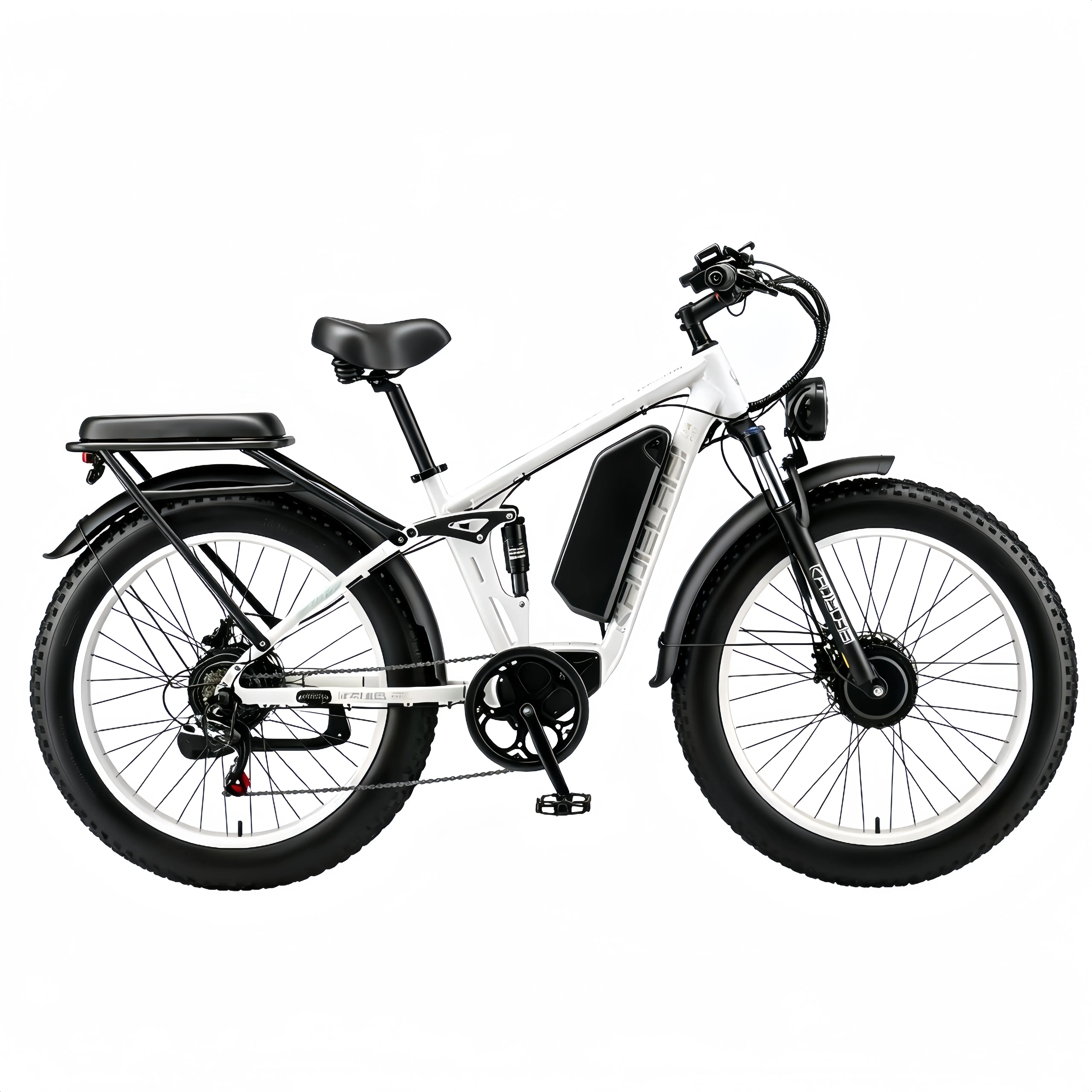 V3PRO  Dual Motor Ebike Brushless 6000W Peak 52V 26Ah Removable Bicycle Electric Bike 26 Inch Mountain Ebike 21 Speed Electric Dirt E Bikes Full Suspension UL Certified US Stock adventure bike e bike Fatbike sohochic