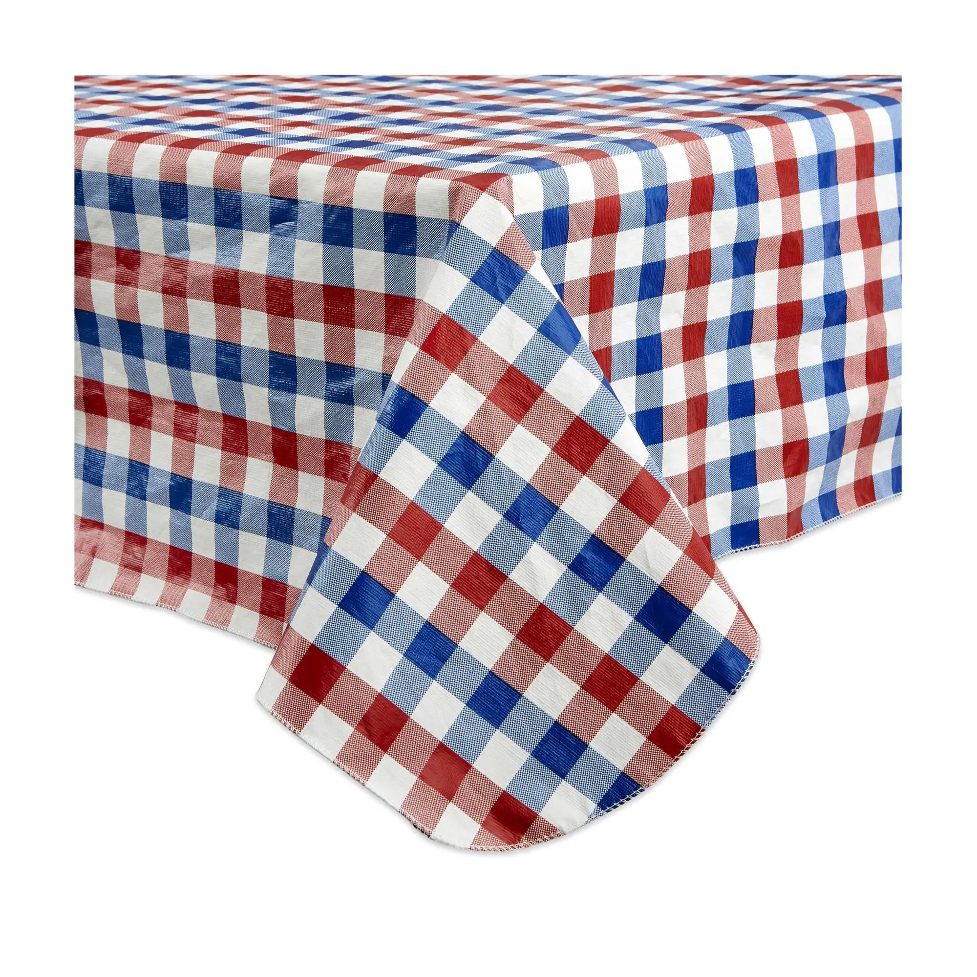Design Imports Red,White & Blue Check Vinyl Tablecloth 60x84 Design Imports Red,White & Blue Check Vinyl Tablecloth 60x84