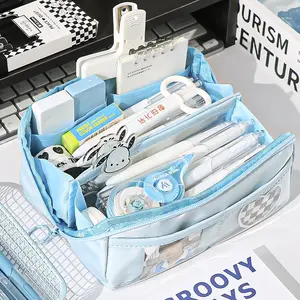 Adjustable Cute Large Capacity Pencil Case, Multi-Layer School Stationery Organizer for Students - Trendy Back to School Essential