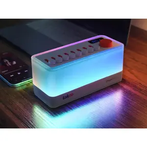 , DIY Mixable 8 Nature Sounds & White Noise, Green Noise, Brown Noise, Pink Noise, 11 Ambient Lights, 180-min Timer for Sleep Aid, Relaxing, Kids, Smartphone, Audio