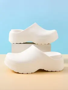 Women's Casual Plain Color Non-slip Clogs, Breathable Comfortable Slippers, Soft Comfortable Slippers for Indoor & Outdoor Wear, Walking Shoes