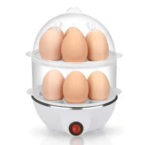 Easy Egg Cooker Electric 14-Egg Capacity, Soft, Medium, Hard-Boiled Egg Cooker with Auto Shut-Off, Measuring Cup Included