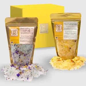 2 pc Floral Salt Bag Set