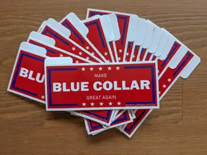 Make Blue Collar Great Again Blue Collar Sticker, Lineman Decal, Electrician, Electrical, Construction Skeleton Decal, Hard Hat Sticker, Blue Collars Stickers, Journeyman, Sparks, Blue collar, Lightning, Voltage